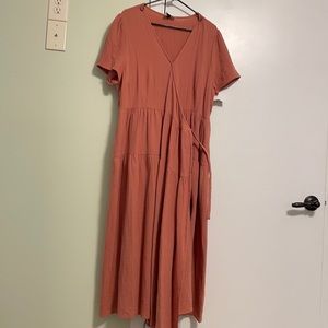 Full length wrap dress